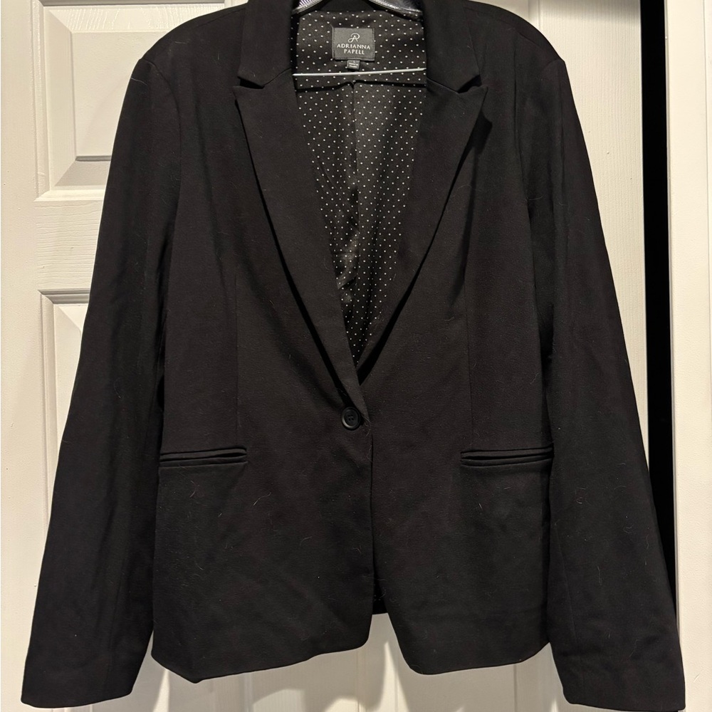 Adrianna Papell Black Fitted Blazer